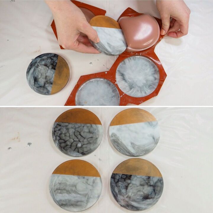 easy faux marble resin coasters