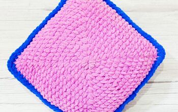  Travesseiro de pelúcia de crochê quadrado aconchegante