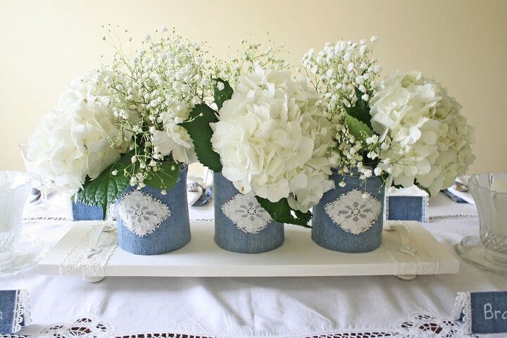 s 15 thrifty new ideas to copy for your next tablescape, Upcycle cans into cute vases
