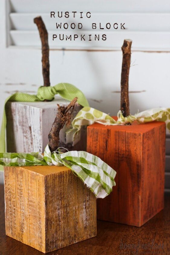 las 20 mejores ideas que la gente guarda para la temporada de calabazas, Calabazas r sticas de madera