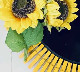 sunflower clothespin wreath