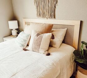 s 18 stylish ideas that ll perk up a bland bedroom, A beautiful cane headboard