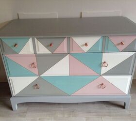 s 18 stylish ideas that ll perk up a bland bedroom, Her gorgeous geometric patterned dresser