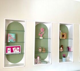s 18 stylish ideas that ll perk up a bland bedroom, These brightly colored bookshelves