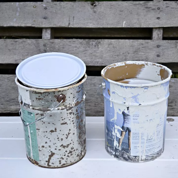 don t panic here s how to get paint out of clothes, Two paint buckets