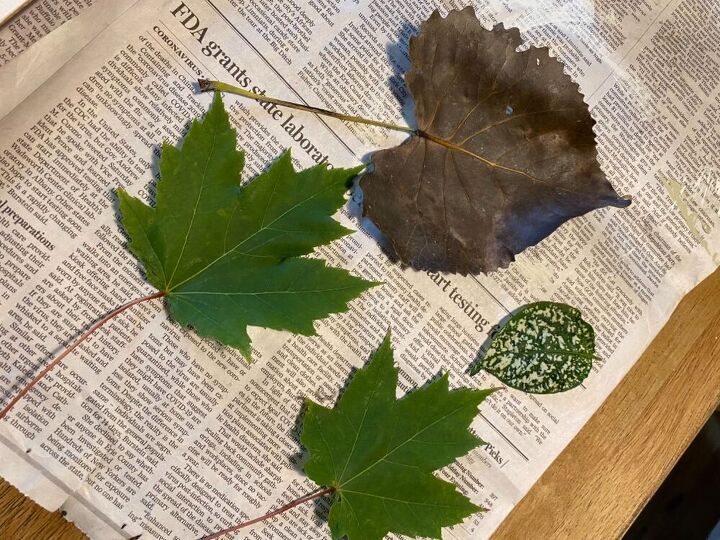 leaf stamped art