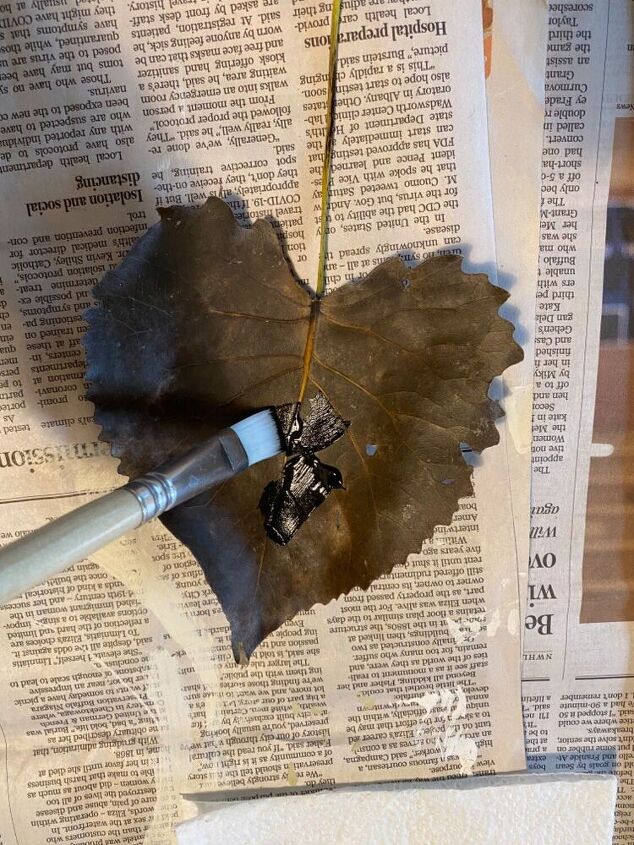 leaf stamped art