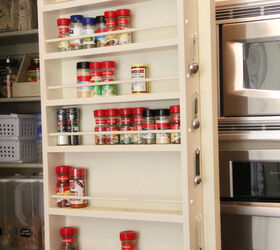 s the top 10 creative ways to add more storage on a budget, An organized pantry door spice rack