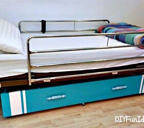 s the top 10 creative ways to add more storage on a budget, This bright underbed drawer