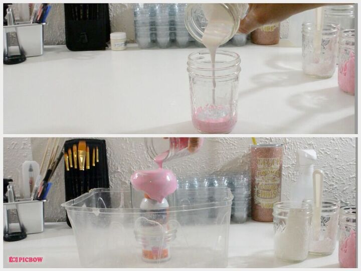 reciclagem de potes de vidro