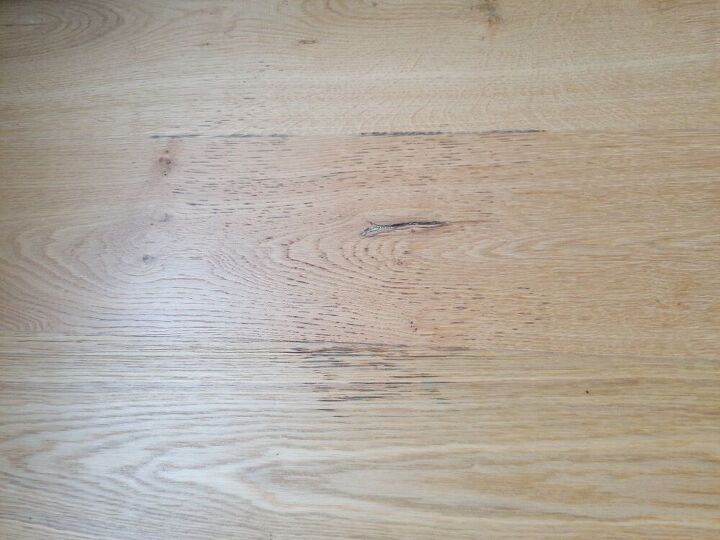 q how do i remove blue stains from the cracks of my wooden floor