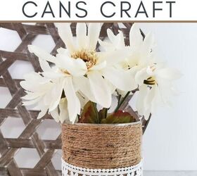Easy Upcycled Twine and Lace Cans Craft
