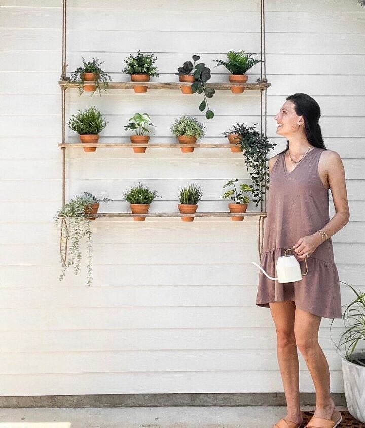 DIY vertical hanging planter