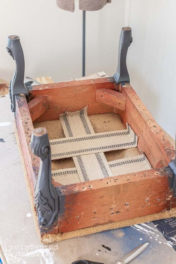 how to upholster a footstool