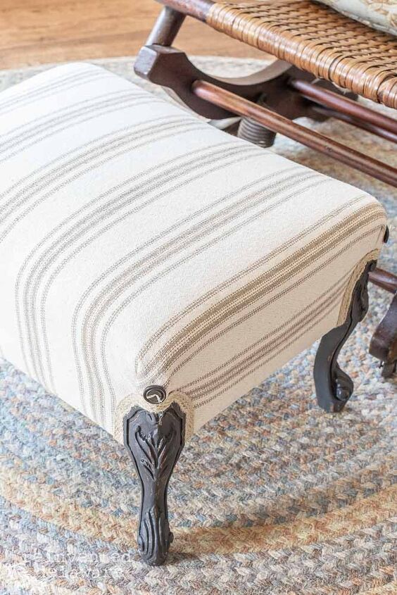 how to upholster a footstool
