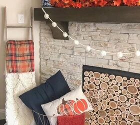 s 15 ways to update the fireplace you can t stand to look at anymore, Create a faux stacked log insert