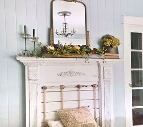 s 15 ways to update the fireplace you can t stand to look at anymore, Assemble a vintage mantel