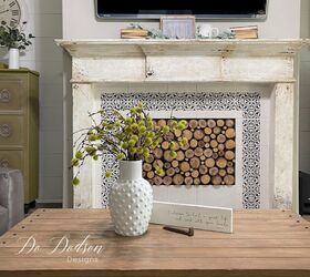 s 15 ways to update the fireplace you can t stand to look at anymore, Sand it for a chippy look
