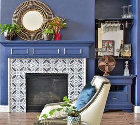 s 15 ways to update the fireplace you can t stand to look at anymore, Paint it a bold color