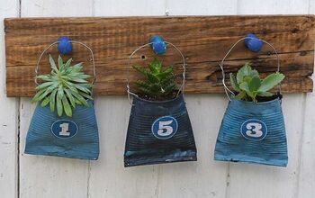 Tin Can Number Planters for the Front Door