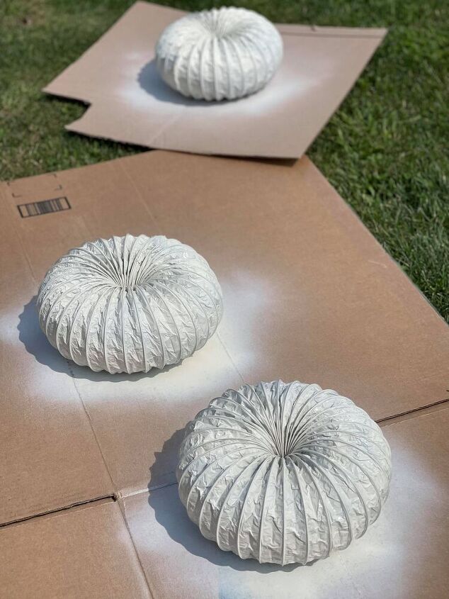 how to make a diy dryer vent pumpkin the curated farmhouse
