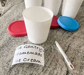 diy ice cream labels, Here is the vinyl lettering label for one of the containers