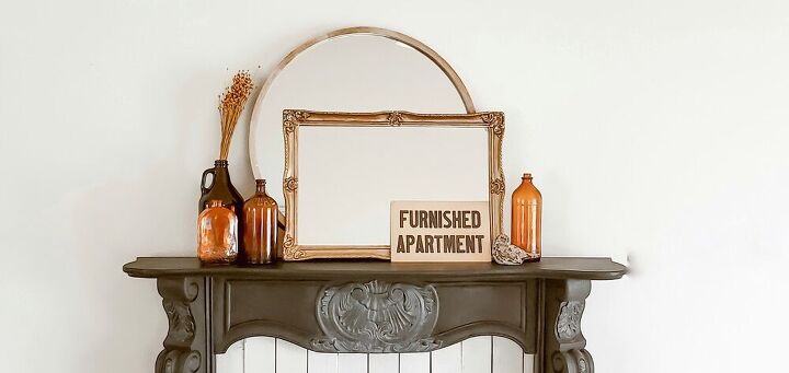 thrifted mirror turned faux antiqued gold beauty