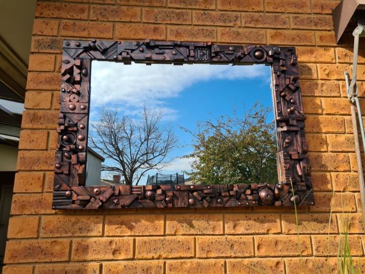 espejo de madera de desecho
