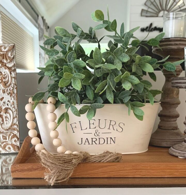 diy dollar tree planter three daughters home, Add a plant