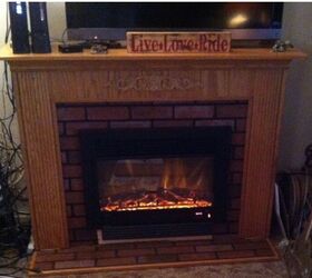 How they gave their ugly electric fireplace a facelift before Christmas