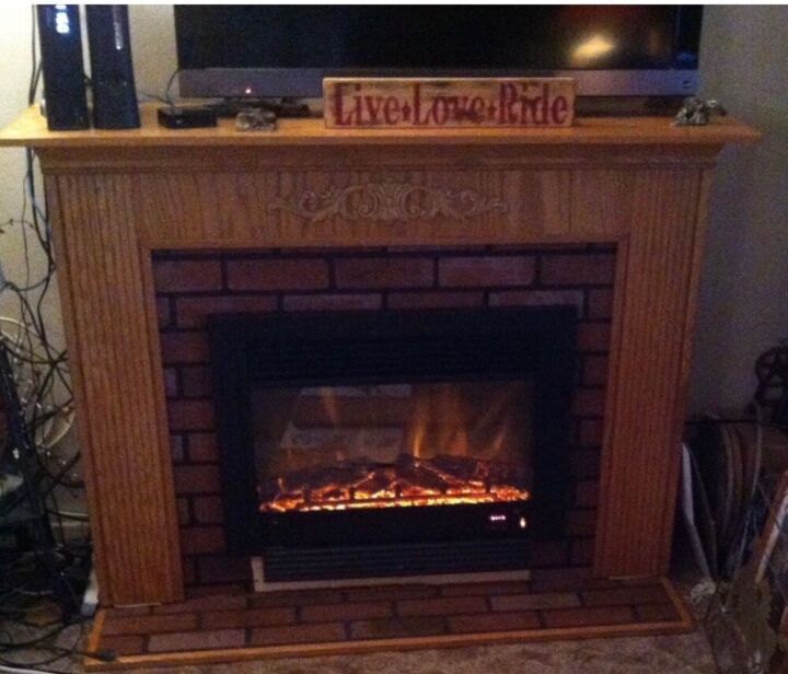 makeover on a 45 electric fireplace, New dancing flames electric unit