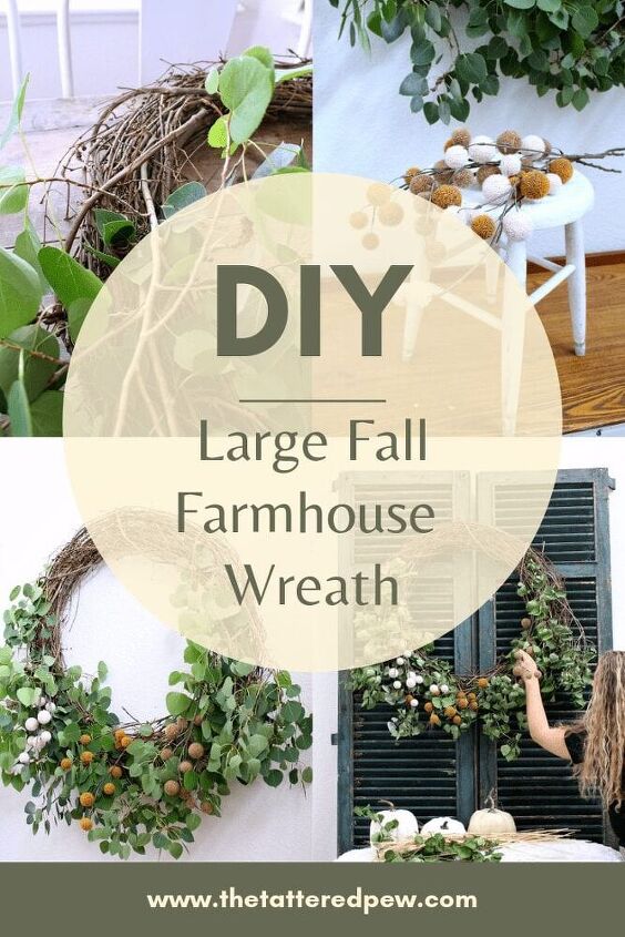 large diy fall farmhouse wreath