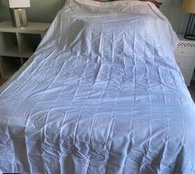 Scrunch up a Walmart flat sheet & save over $100 on this beautiful bedroom idea