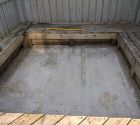 hole from former hot tub becomes sunken lounge space, Camouflaging what s behind