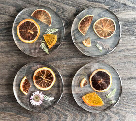 s 15 ways to make your home feel cozier this season, These rustic fruit and flower coasters