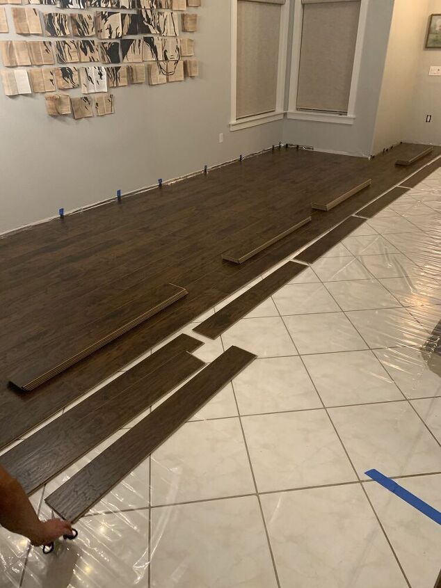 how to install laminate flooring over tile