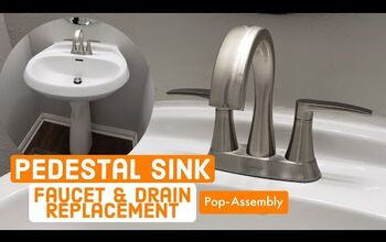 ❗Pedestal Sink Faucet & Drain Replacement Pop Assembly | DIY by Real