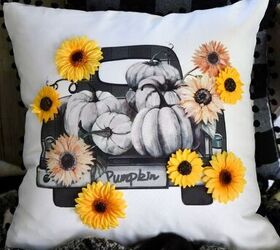 easy diy fall pillow embellishment and 5 minute craft project
