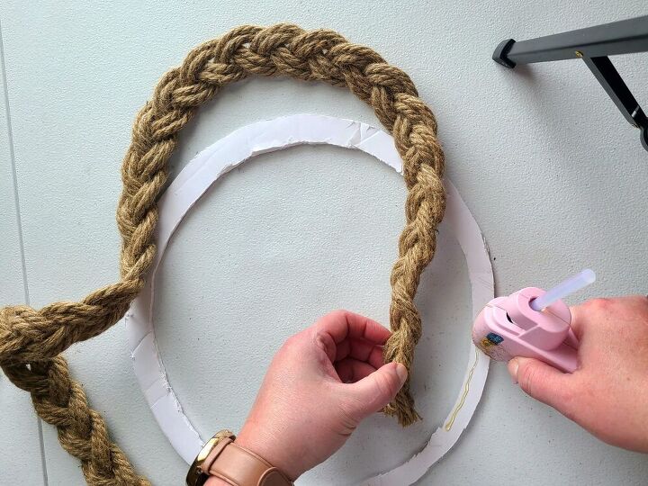 nautical rope wreath tutorial