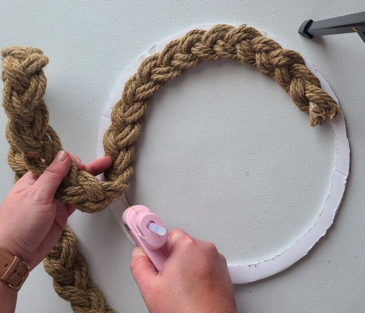 nautical rope wreath tutorial