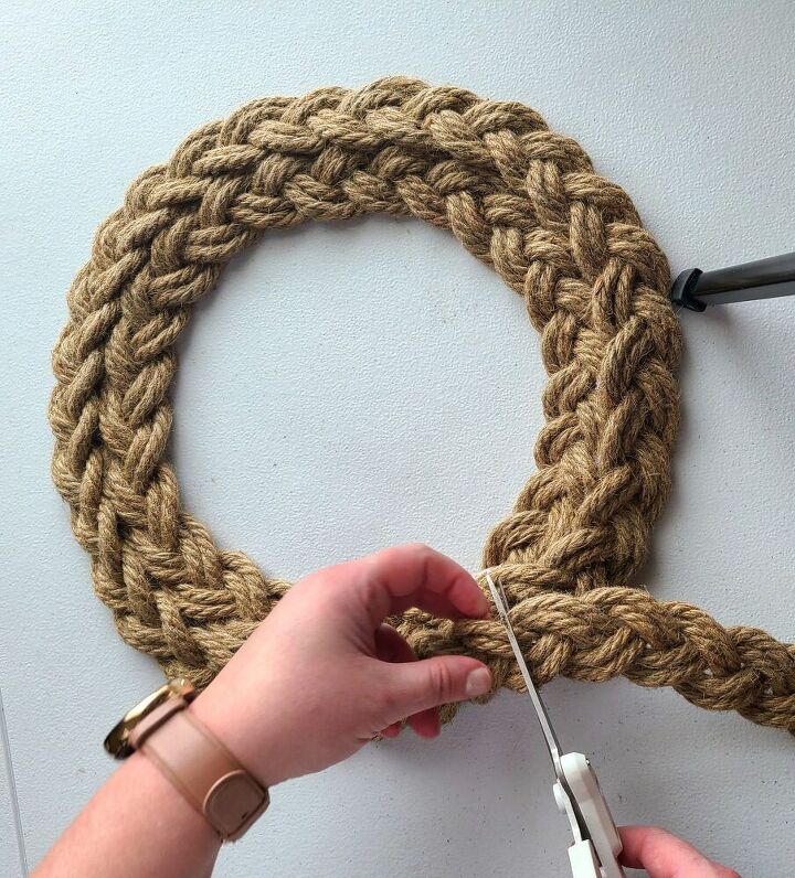 nautical rope wreath tutorial