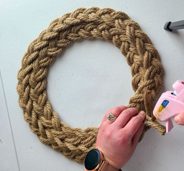 nautical rope wreath tutorial