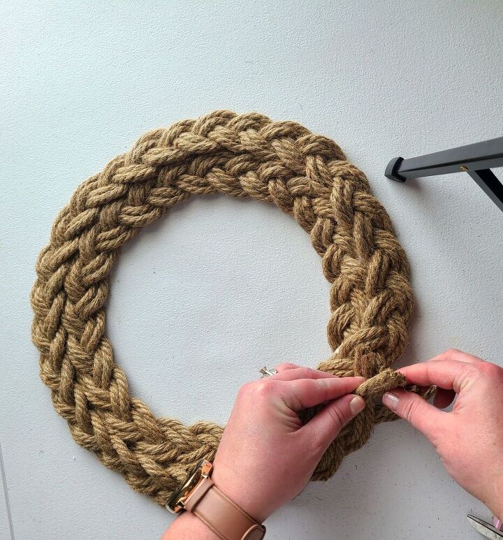 nautical rope wreath tutorial