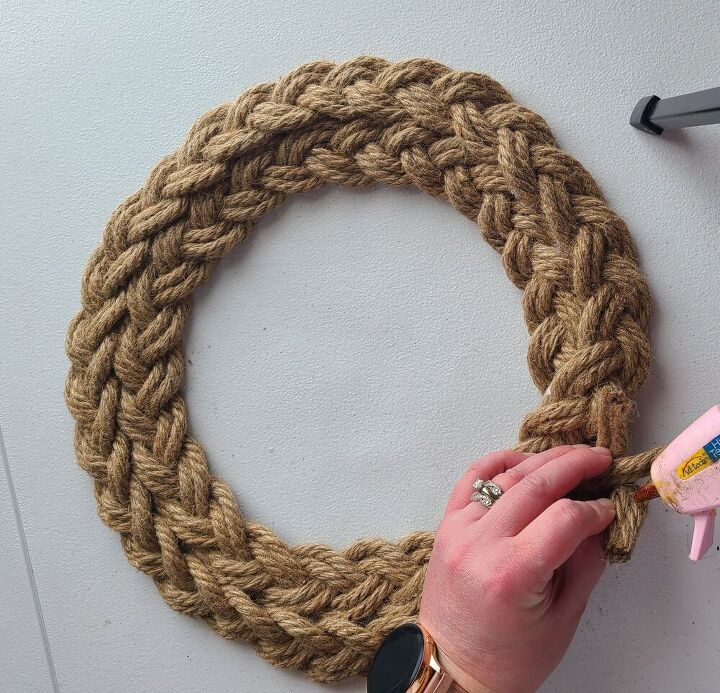 nautical rope wreath tutorial