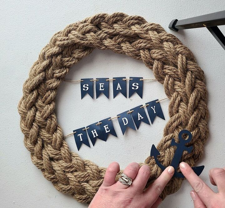 nautical rope wreath tutorial
