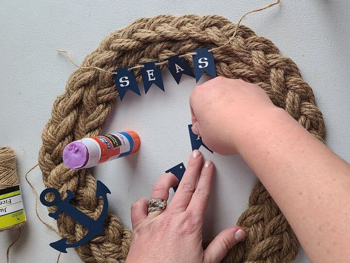 nautical rope wreath tutorial