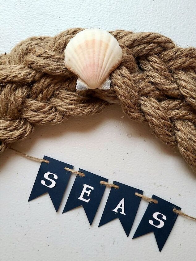 nautical rope wreath tutorial