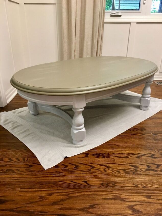 old dated coffee table makeover