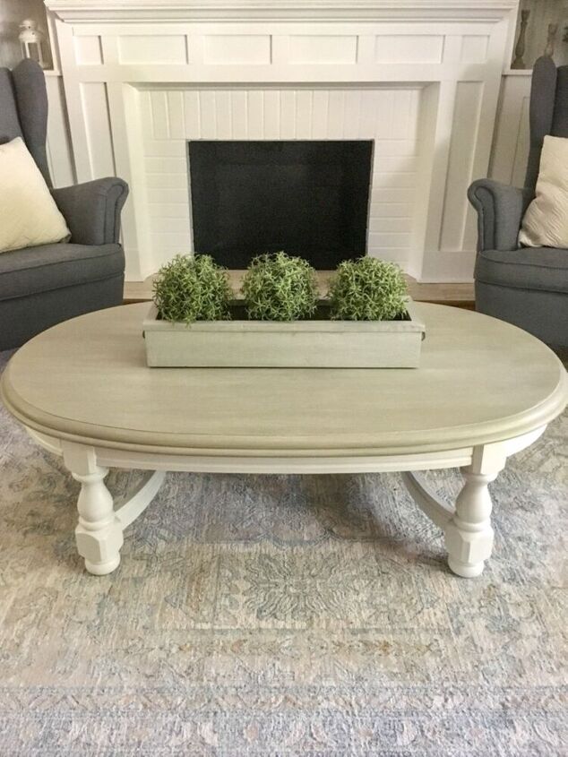 old dated coffee table makeover