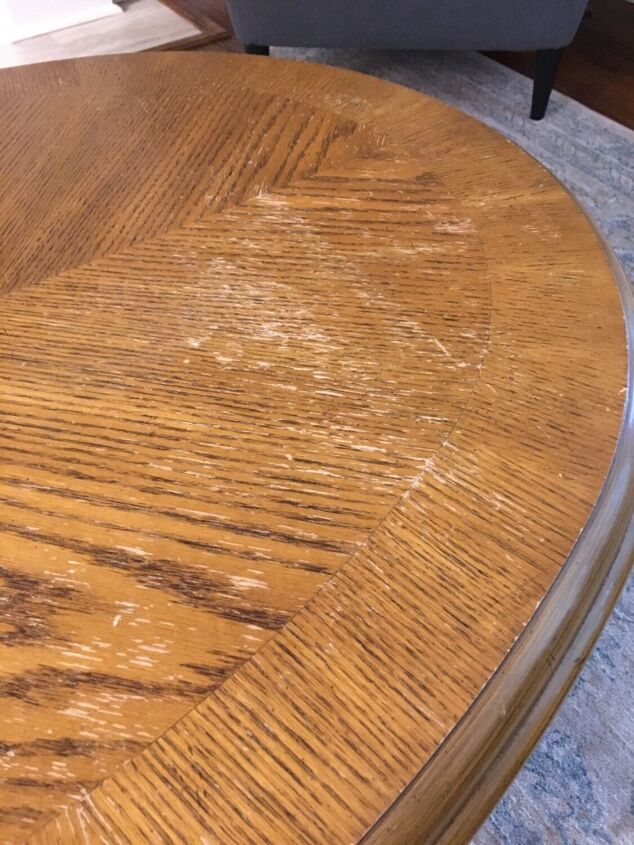 old dated coffee table makeover